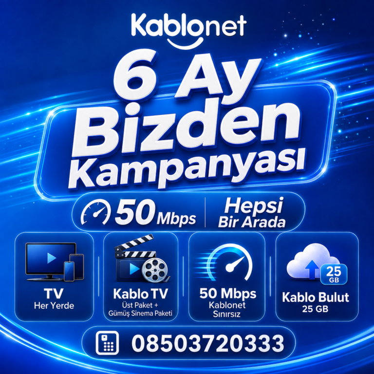 6 AY BİZDEN KAMPANYASI 50 MBPS