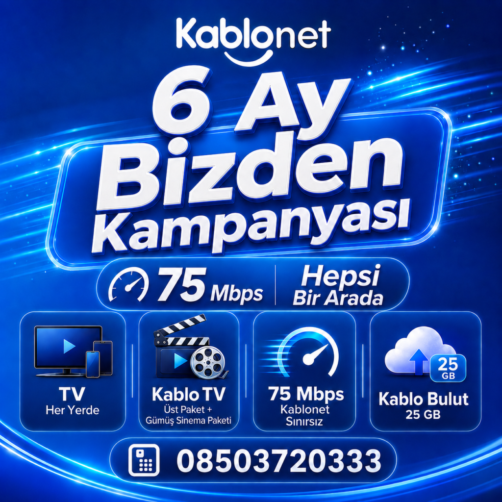 6 AY BİZDEN KAMPANYASI 75 MBPS
